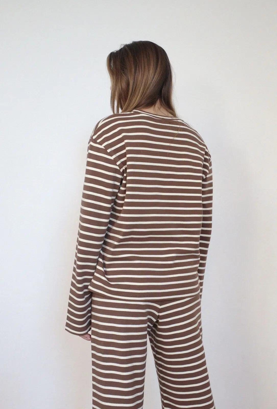 Boii Studios Langarmshirt Nete Stripe Brown