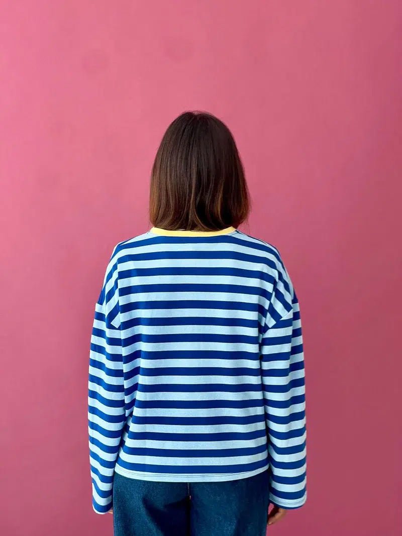 Mindtraveler Langarmshirt Nuria Blau Gelb Mindtraveler Langarmshirt Nuria Blau Gelb