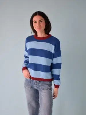 Mindtraveler Strickpullover Alexia Streifen blau