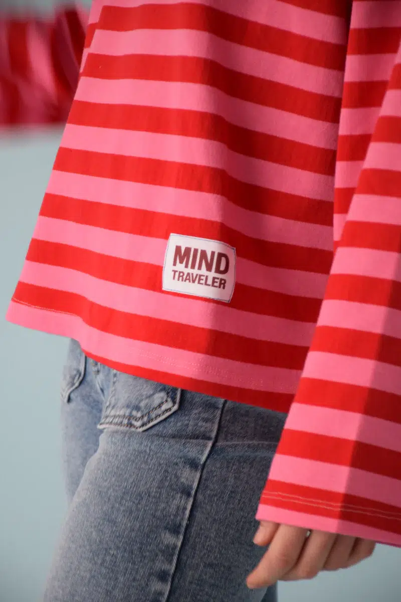 Mindtraveler Langarmshirt Nuria Rot Rosa