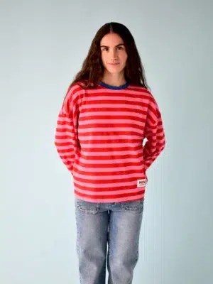 Mindtraveler Langarmshirt Nuria Rot Rosa