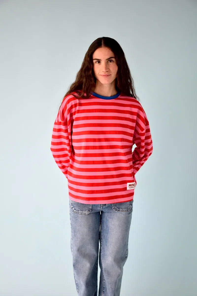 Mindtraveler Langarmshirt Nuria Rot Rosa