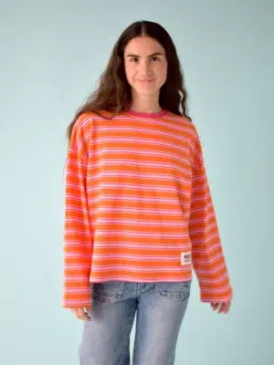 Mindtraveler Langarmshirt Pipa Orange Fuchsia