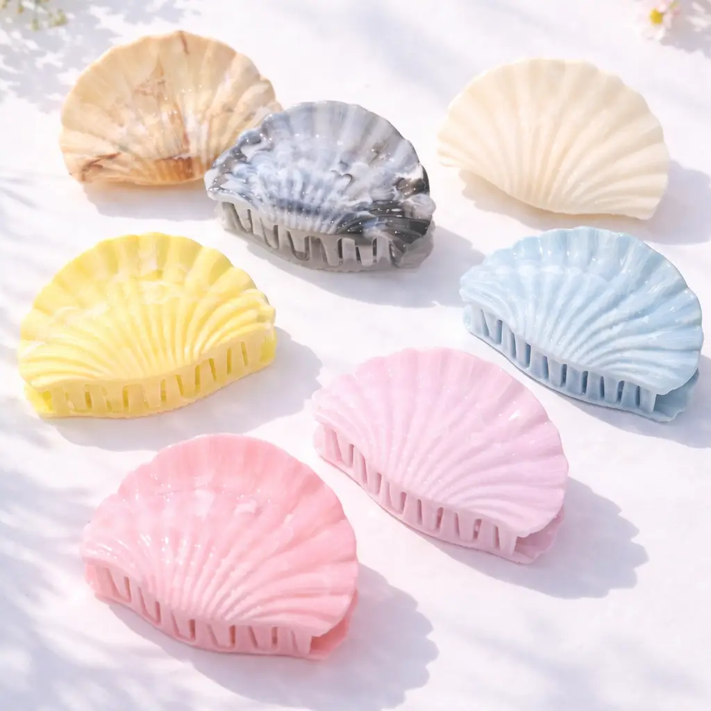 Éline L’atelier Haarklammer Muschel Rosa