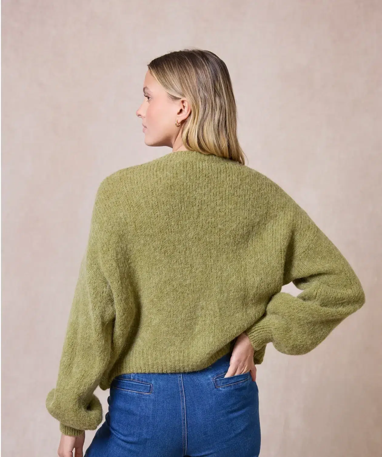 Calie Paris Alpaka-Mischung Cardigan Olive