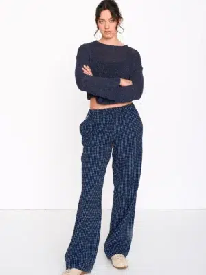 24 Colours Hose Karriert Blau