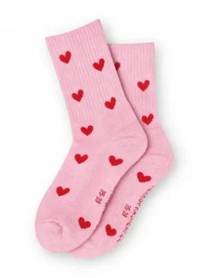 HERR&FRAUHEMPEL Socken Herz rosa