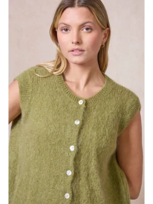 Calie Paris Alpaka-Mischung Weste Olive