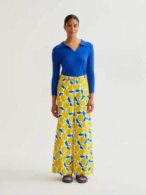 Compania Fantastica Wide-Leg Hose Zitrone