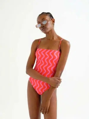 Compania Fantastica Badeanzug Pink Wellen