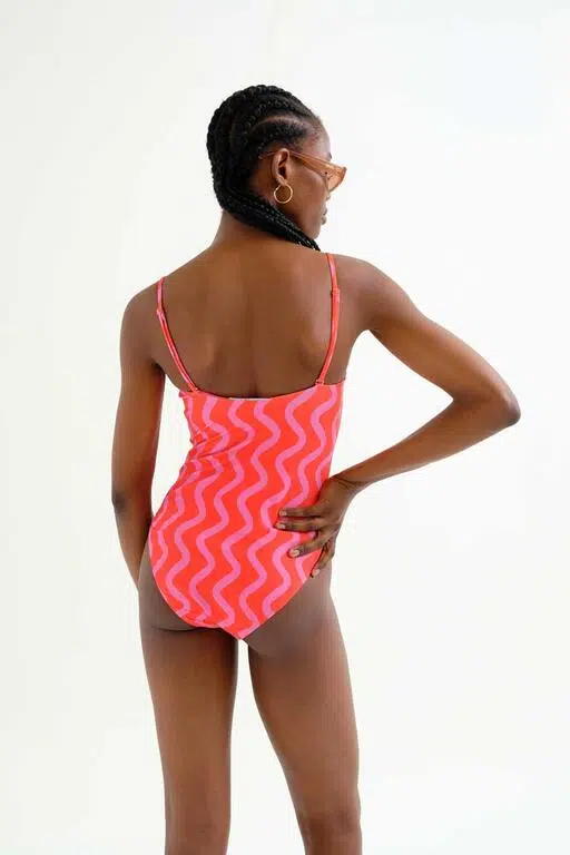 Compania Fantastica Badeanzug Pink Wellen