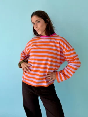 Mindtraveler Langarmshirt Nuria Lavendel Orange