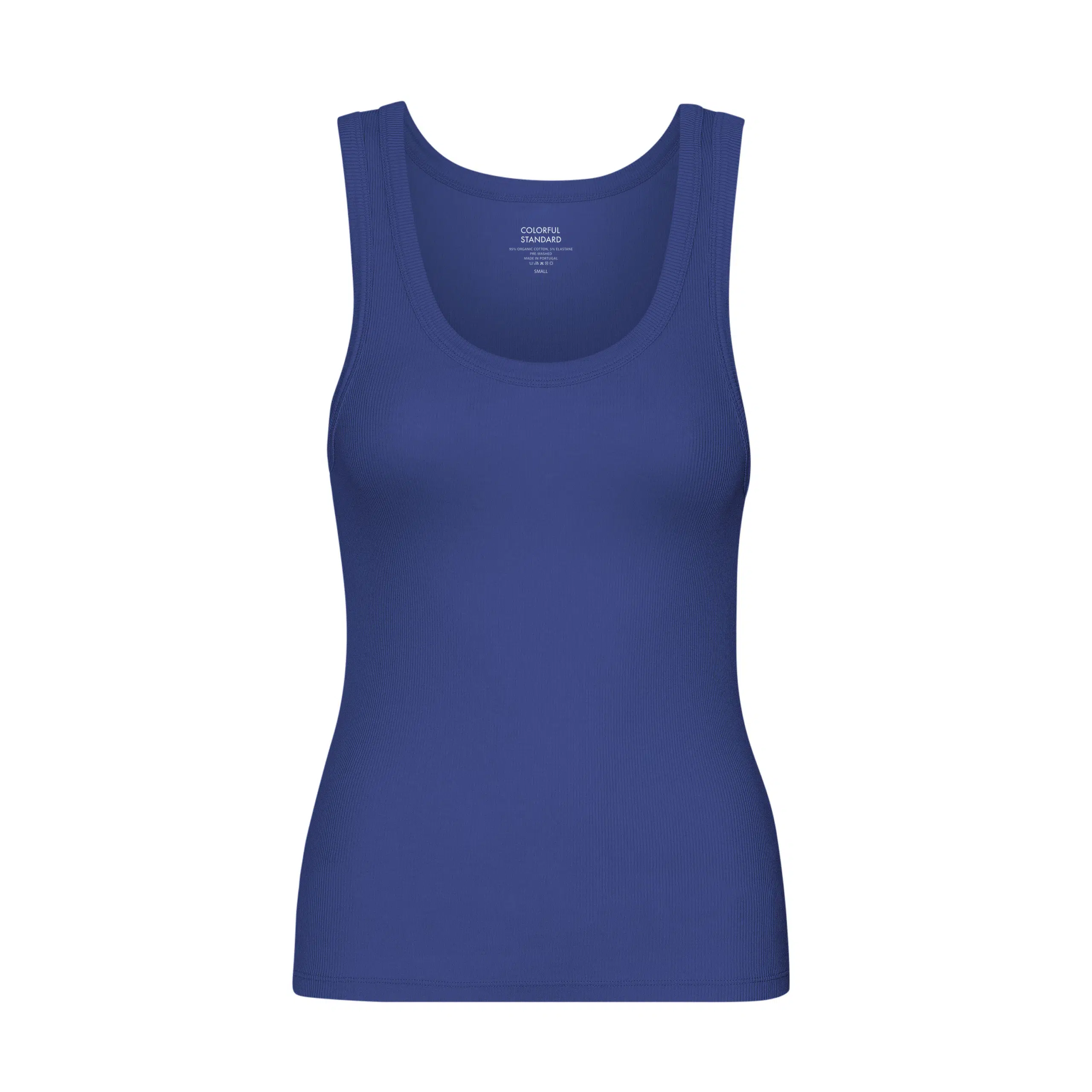 Colourful Standard Organic Rib Tank Top Marine Blue