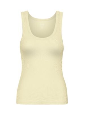 Colourful Standard Organic Rib Tank Top Soft Yellow