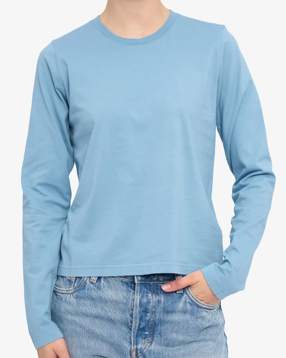 Colourful Standard Organic Langarmshirt Seaside Blue
