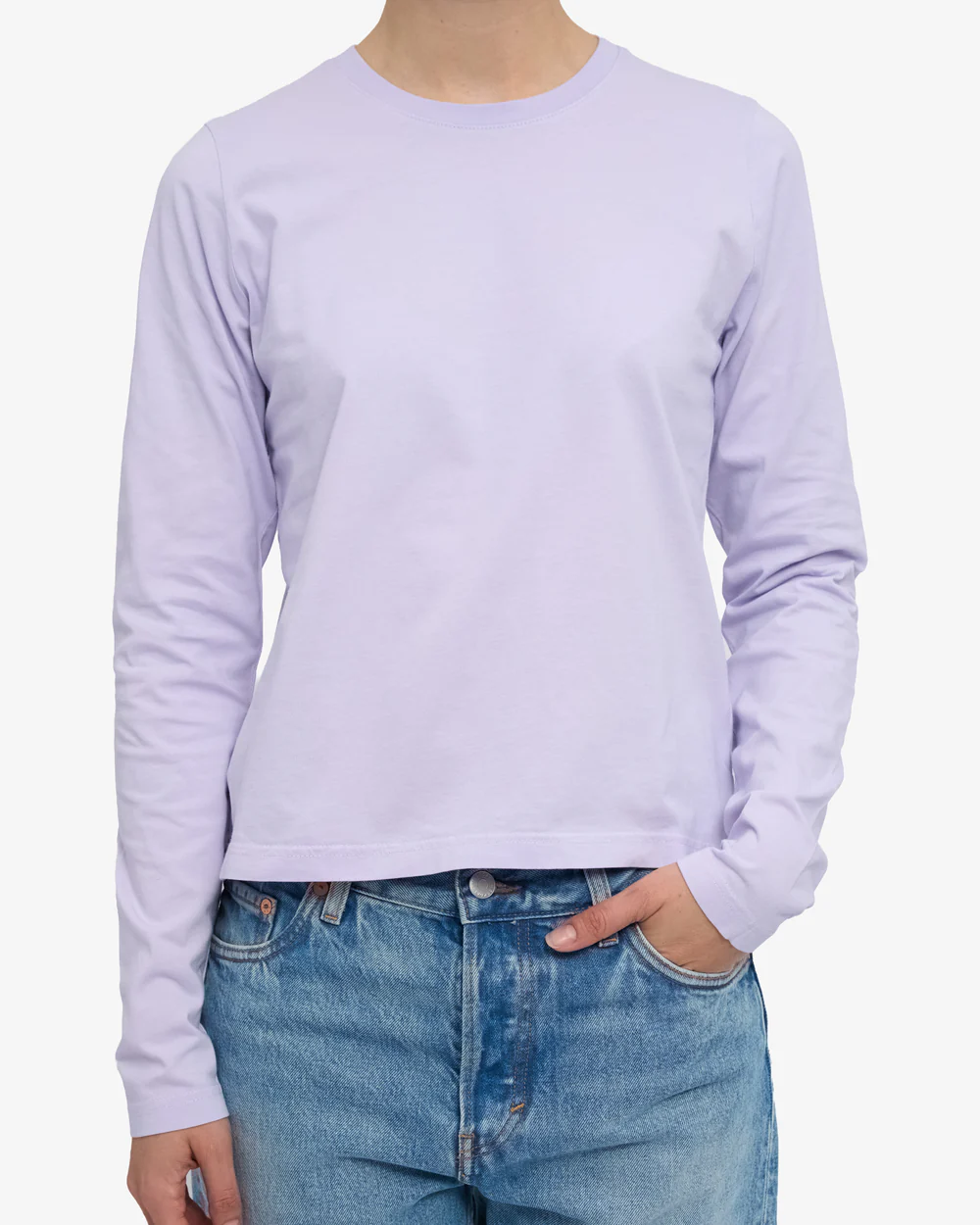 Colourful Standard Organic Langarmshirt Soft Lavender