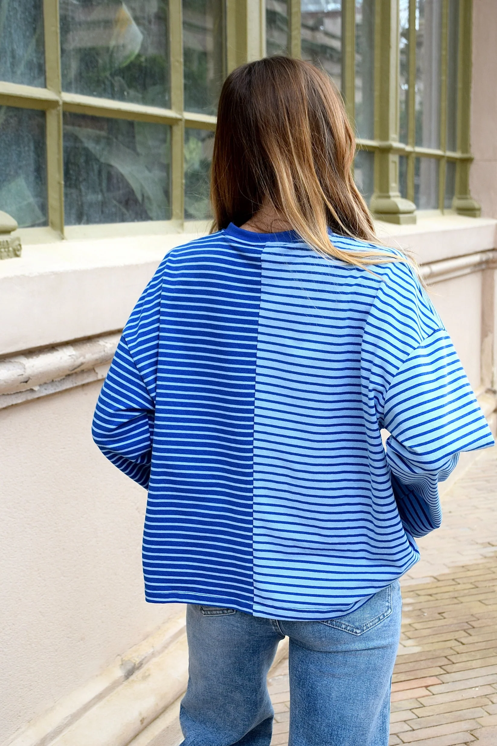 Mindtravele Langarmshirt Mariona Blau Hellblau