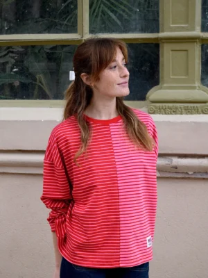 Mindtravele Langarmshirt Mariona Rot Rosa