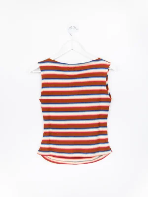 24 Colours Top gestreift Braun