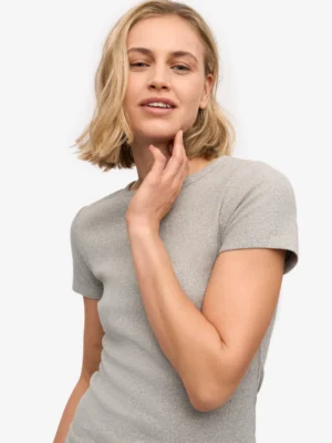 Colourful Standard Organic Rib T-Shirt Heather Grey