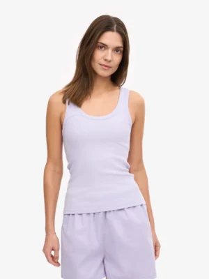 Colourful Standard Organic Rib Tank Top Soft Lavender