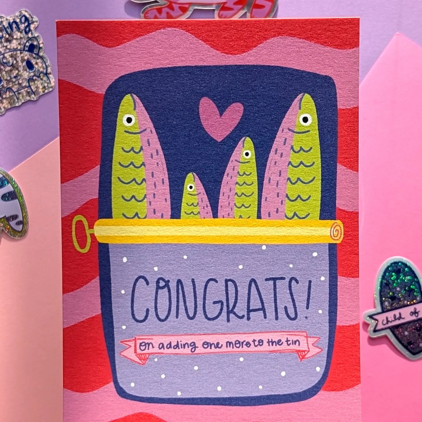 Studio Kumimi Postkarte "Congrats on adding one more to the tin"
