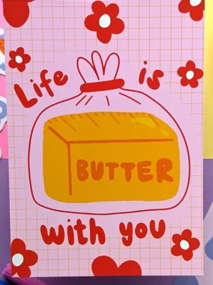 Studio Kumimi Postkarte "Life is Butter with you"