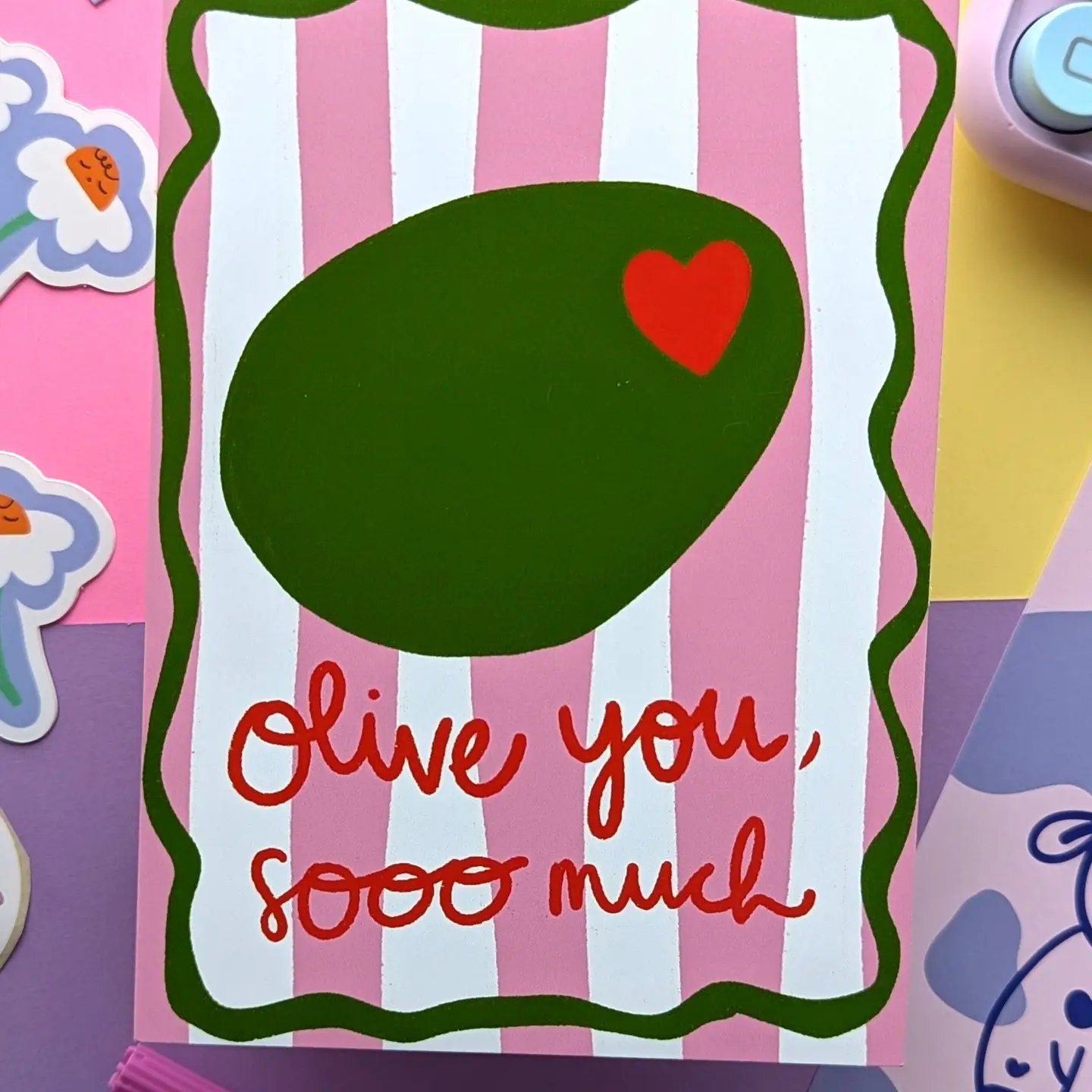 Studio Kumimi Postkarte "Olive you so much"