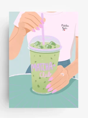 Ute Arnold Postkarte *Matcha Club*