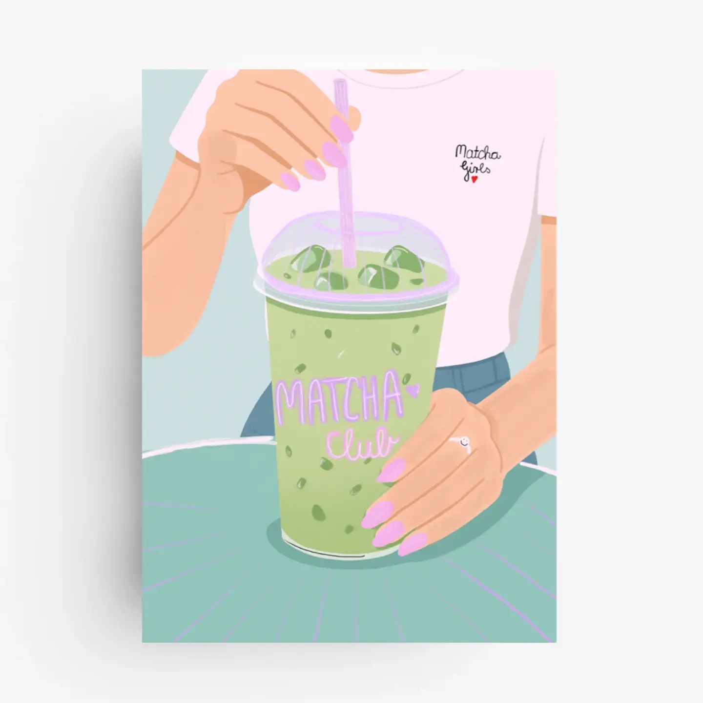 Ute Arnold Postkarte *Matcha Club*