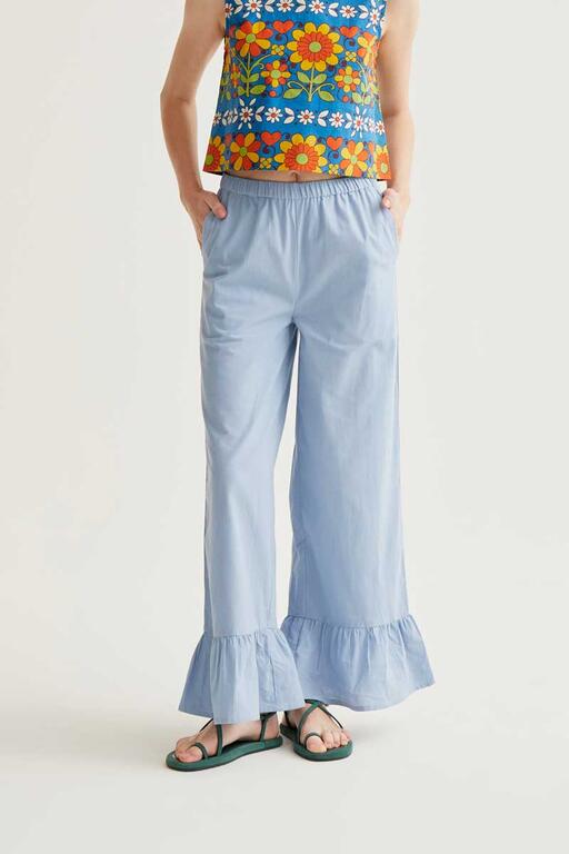 Compania Fantastica Hose Hellblau Rüschen