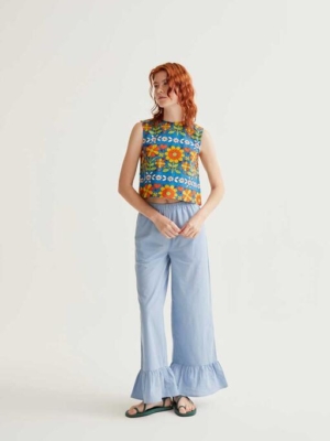 Compania Fantastica Hose Hellblau Rüschen