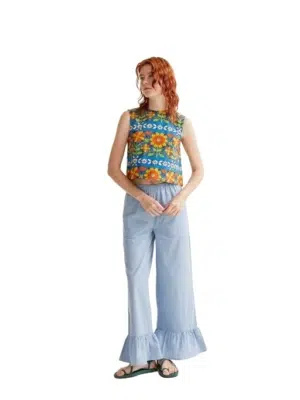 Compania Fantastica Hose Hellblau Rüschen