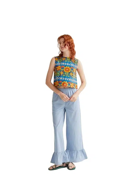 Compania Fantastica Hose Hellblau Rüschen
