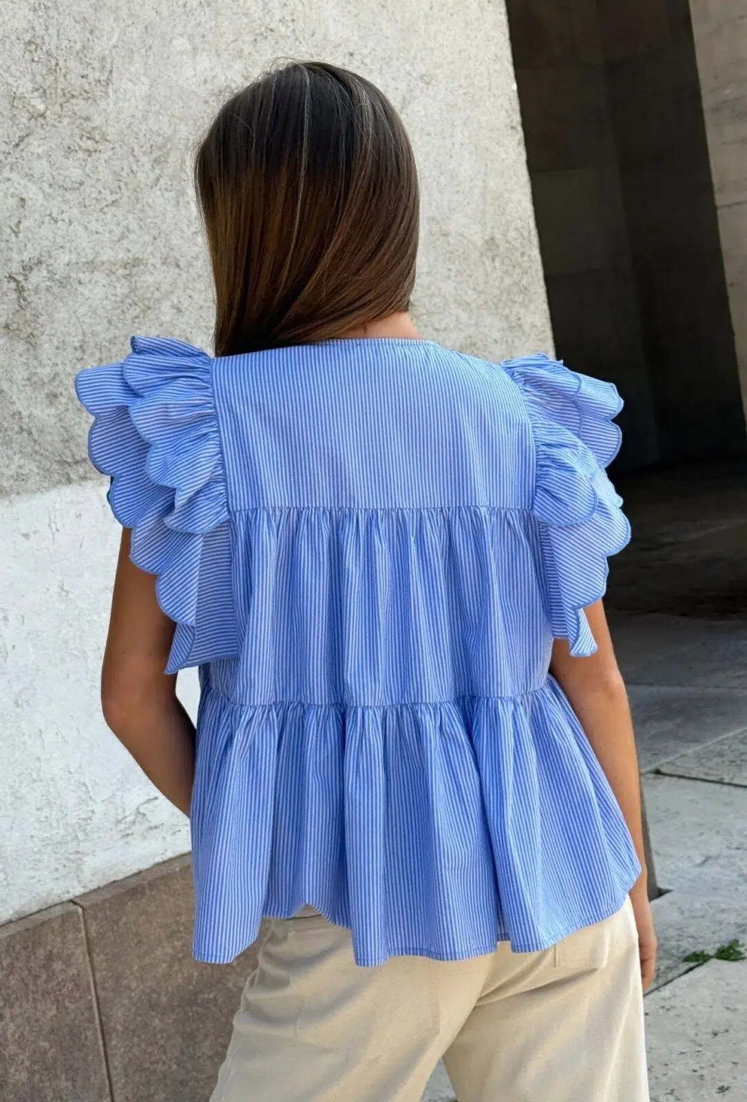 Boii Studios Bluse Adauge Baby Stripe Hellblau Boii Studios Bluse Adauge Baby Stripe Hellblau
