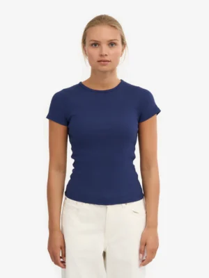 Colourful Standard Organic Rib T-Shirt Marine Blue