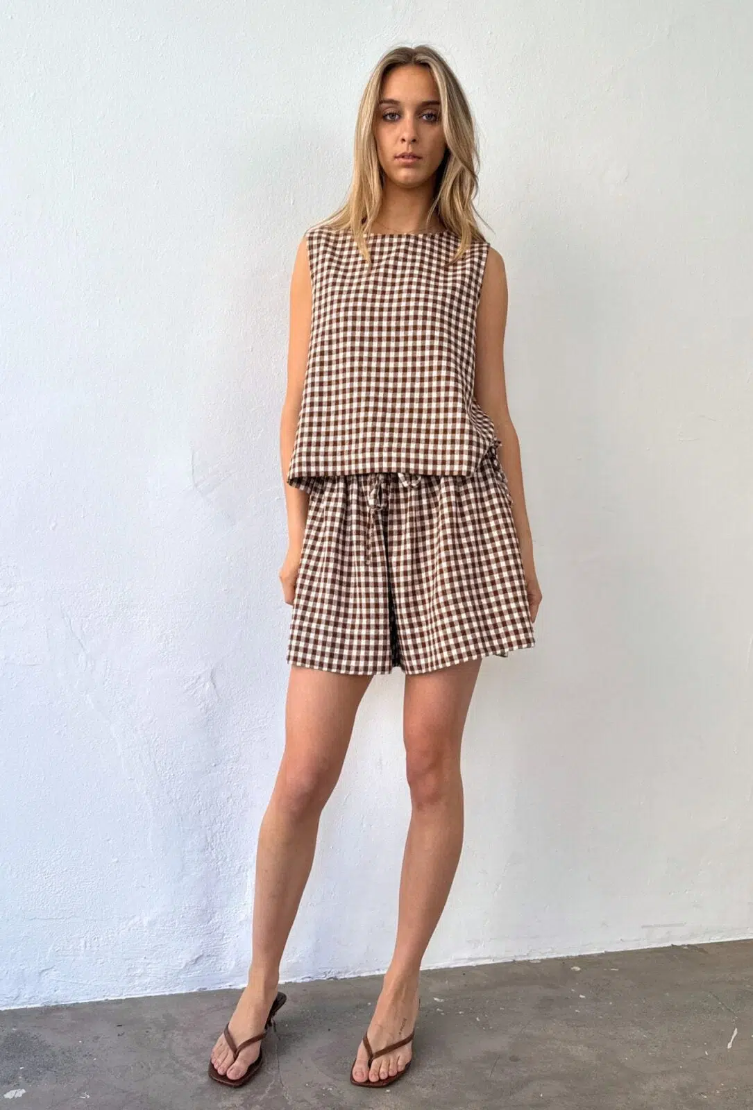 Boii Studios Top Leonie Check Brown Boii Studios Top Leonie Check Brown