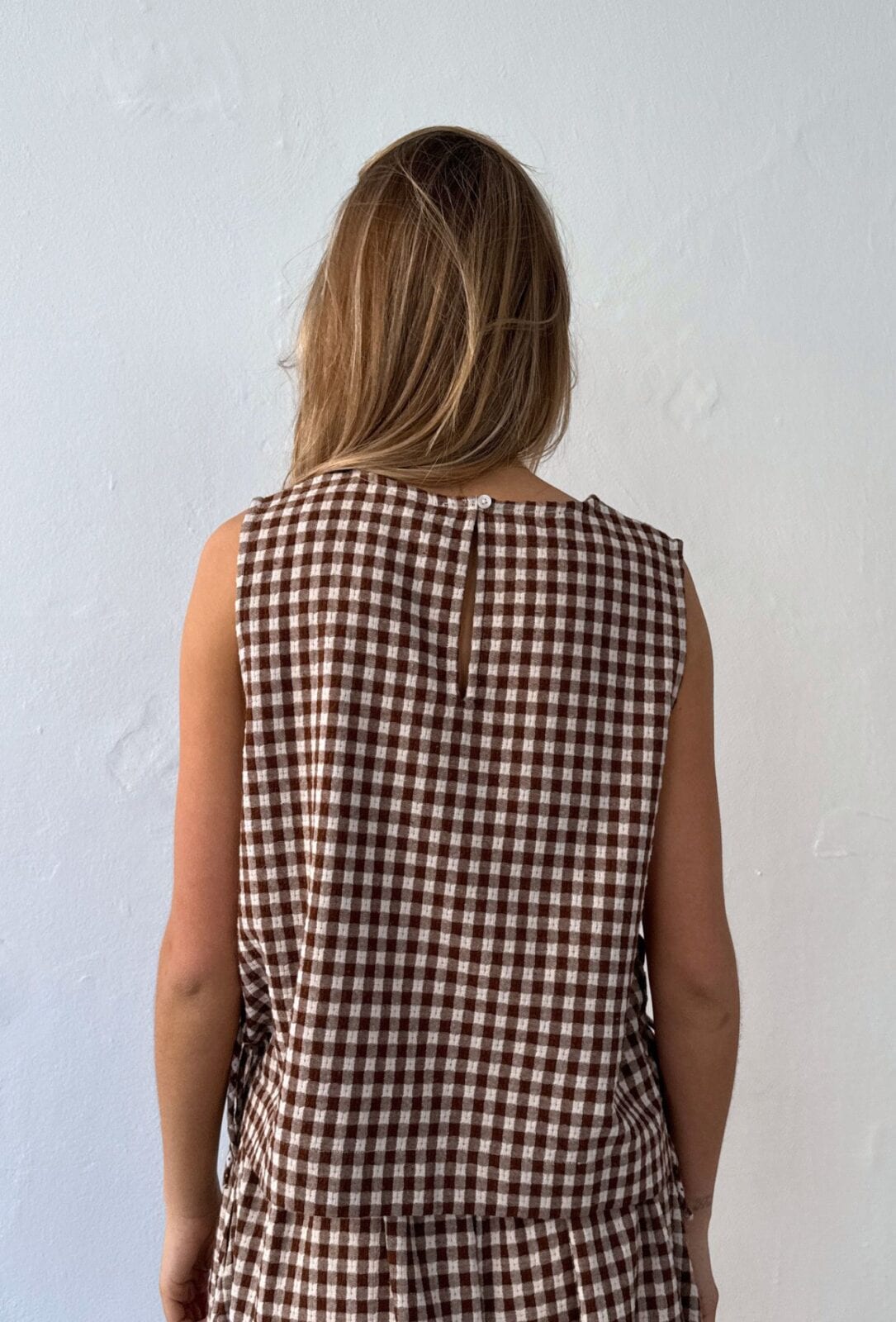 Boii Studios Top Leonie Check Brown