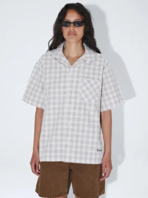 Dr.Denim Shirt Mile Ecru Summer Check