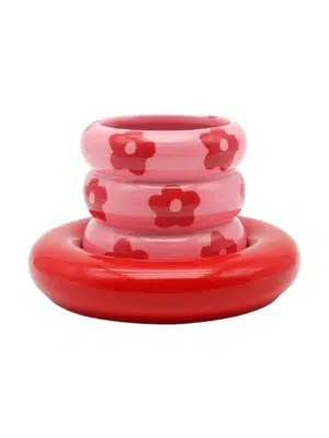 Que Rico Tasse Blumen Rot