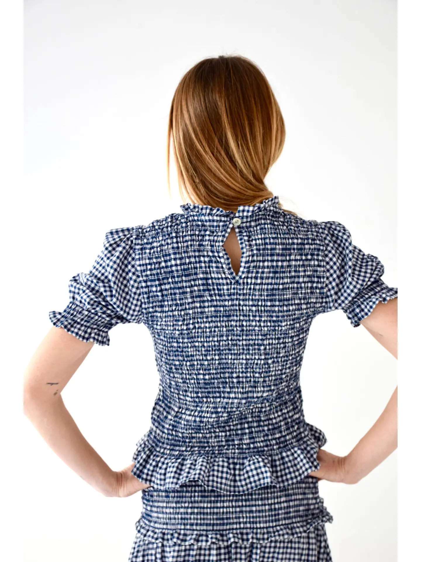 Mindtraveler Top Lea Vichy Marineblau