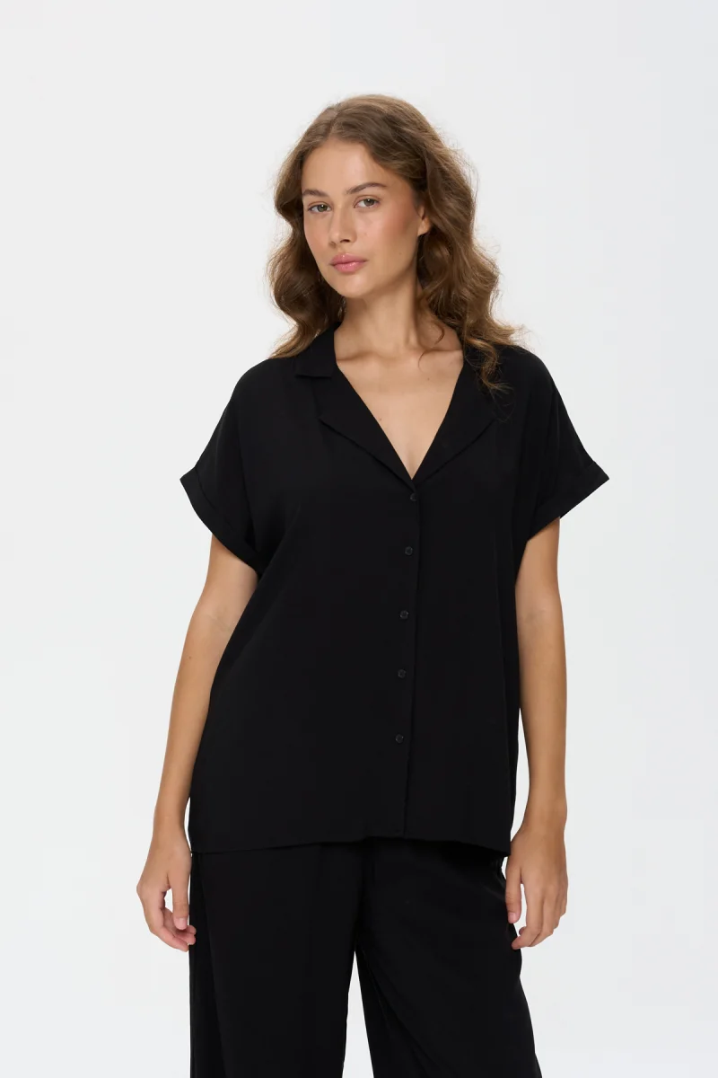 24 Colours Bluse schwarz