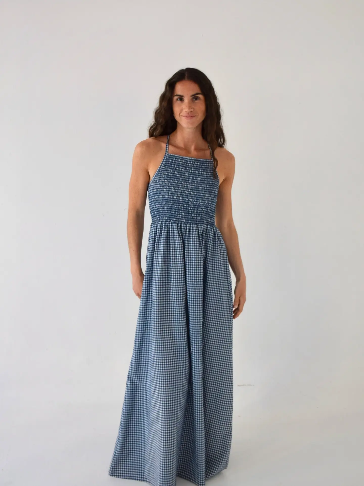 Mindtraveler Maxikleid Gina Vichy Marine