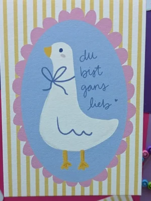 Studio Kumimi Postkarte "Du bist Gans lieb"