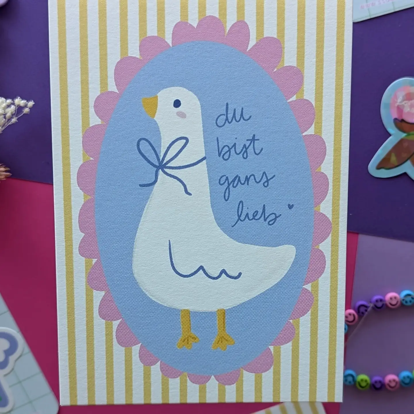 Studio Kumimi Postkarte "Du bist Gans lieb"