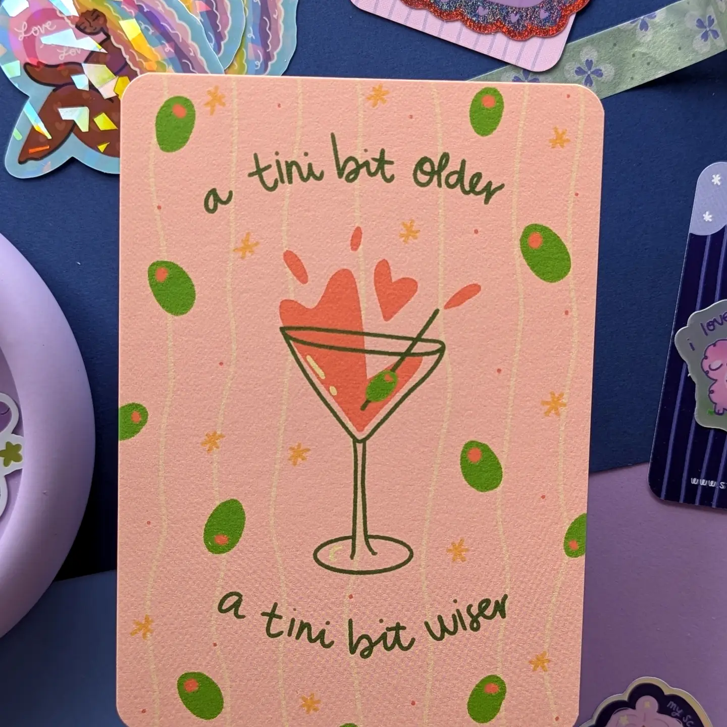 Studio Kumimi Postkarte "A tini bit older, a tini bit wiser"