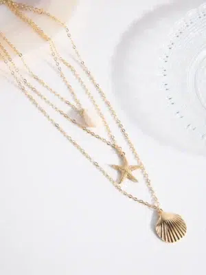 24 Colours Kette mit Charms Muscheln & Seesterne