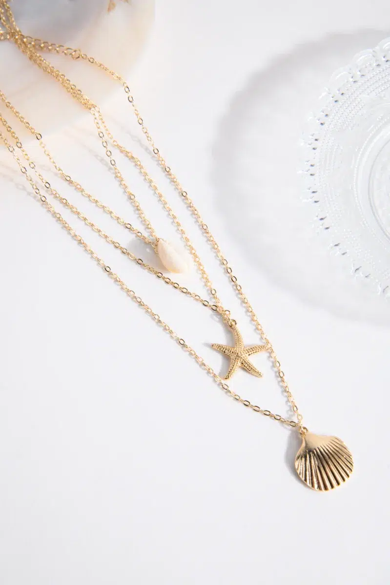 24 Colours Kette mit Charms Muscheln & Seesterne