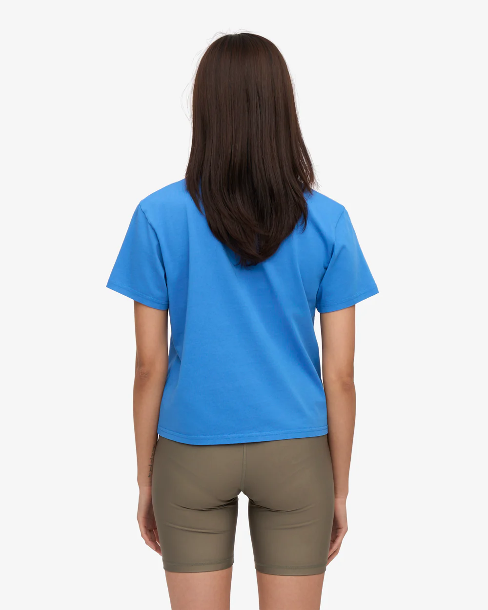 Colourful Standard Organic Boxy Crop Tee Pacific Blue Colourful Standard Organic Boxy Crop Tee Pacific Blue