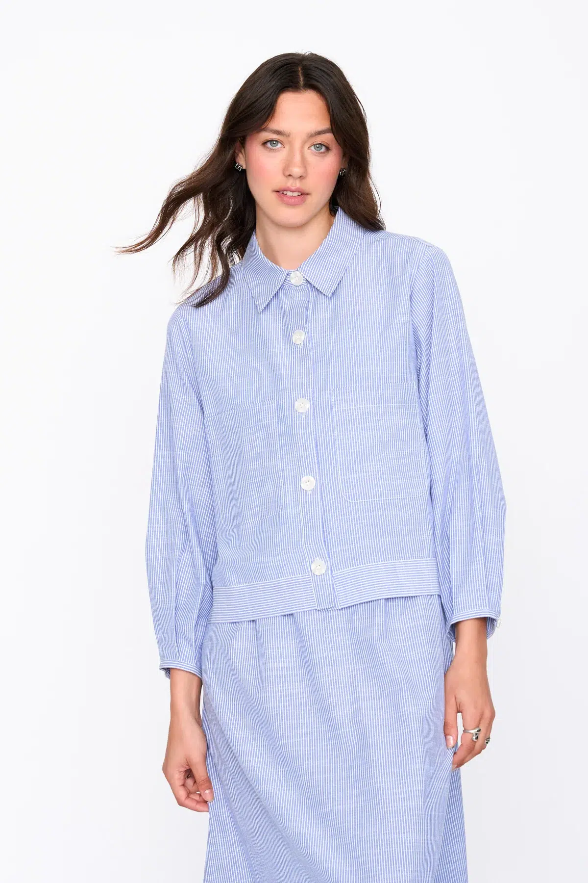 24 Colours Langarmshirt gestreift blau